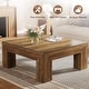 preview thumbnail 27 of 33, 39.4-Inch Square Coffee Table for Living Room, Farmhouse All Wooden Center Table