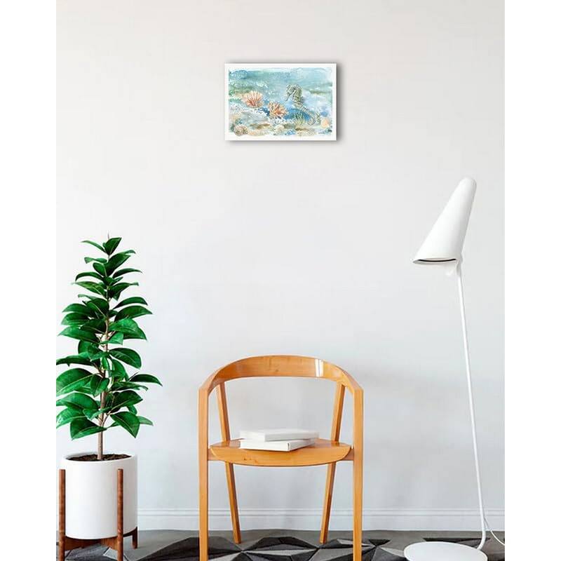 Under Sea Life II Framed Poster - 12 x 18 Inch - White