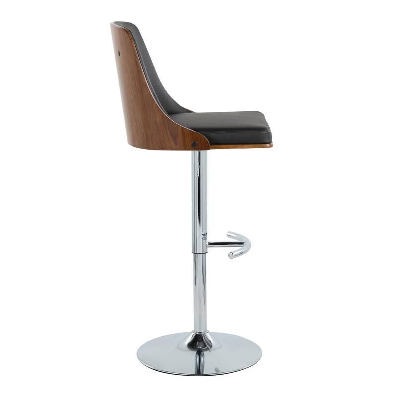 Carson Carrington Oscar Adjustable Bar Stool with Rounded T Footrest (Set of 2)