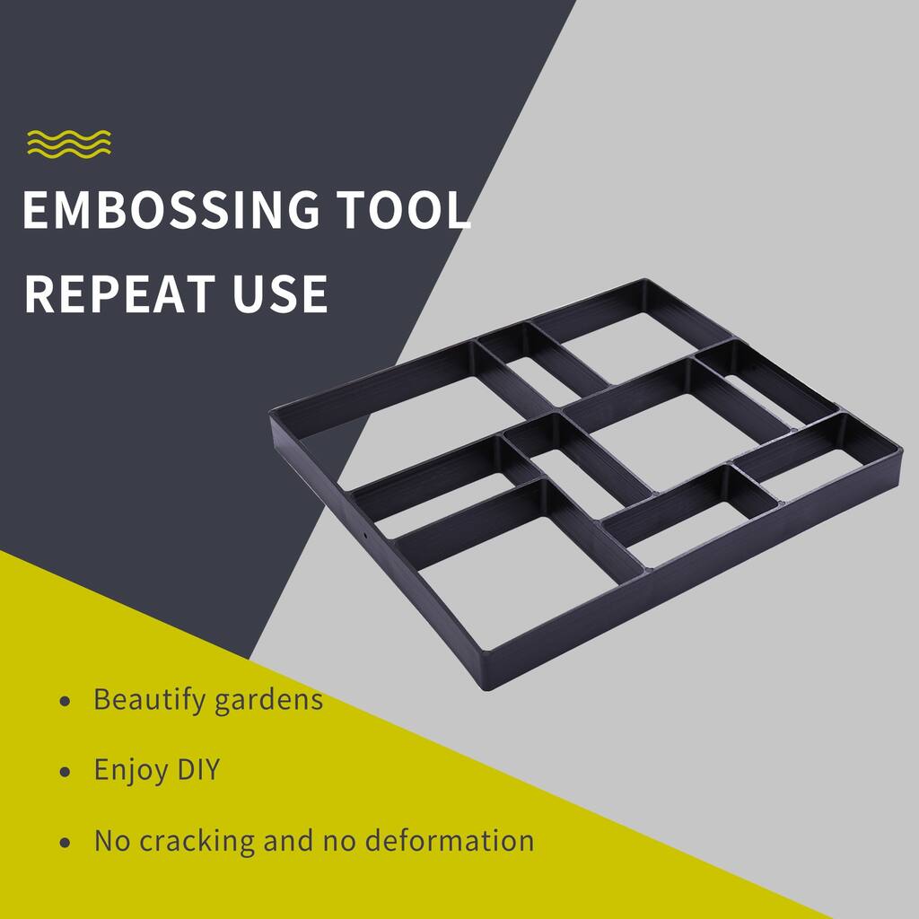 Reusable Concrete Path Molds,Square,Black