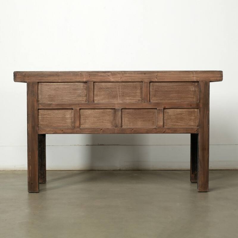 Capri 7 Drawers Sideboard Distressed Black 60x17x35H