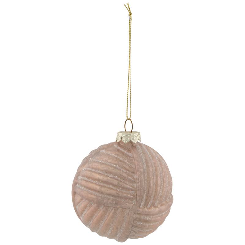 3" Pink Woven Mercury Glass Ball Christmas Ornament