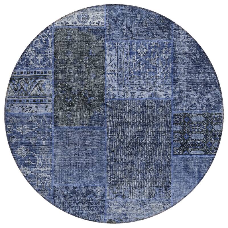 HomeRoots Patchwork Transitional Rectangle Outdoor Rug
