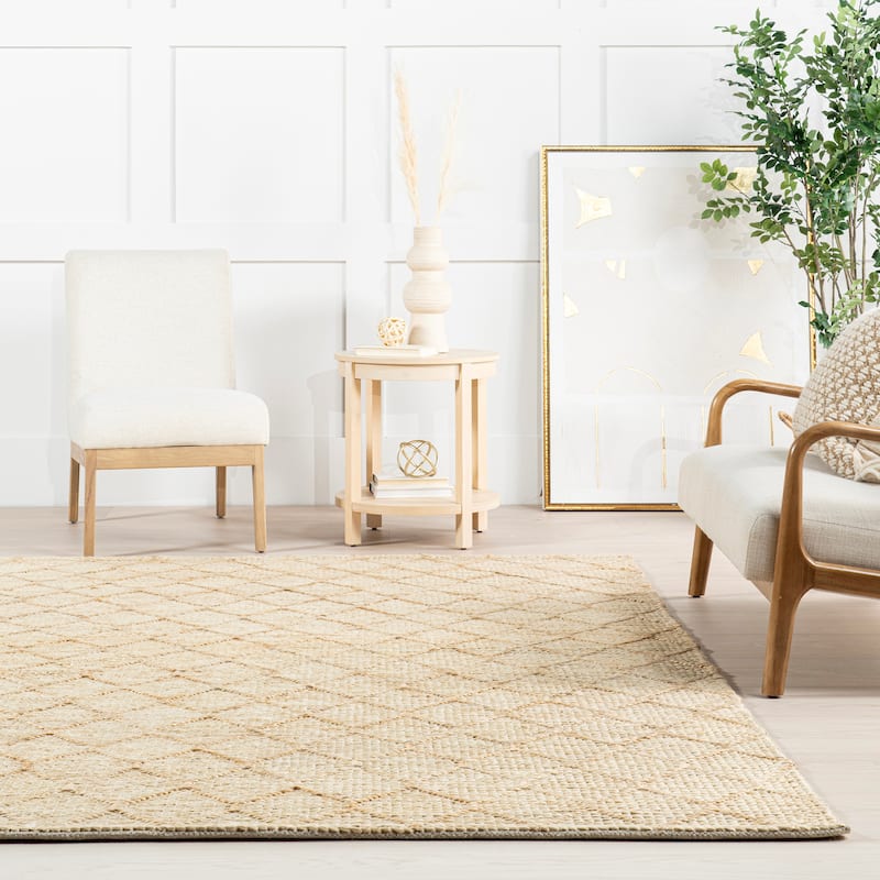 Home Conservatory Tiles Handwoven Jute Area Rug