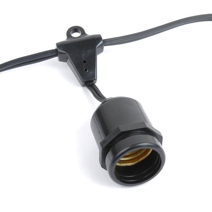 37.5 Foot S14 Edison Outdoor Patio String Lights, Market Lights