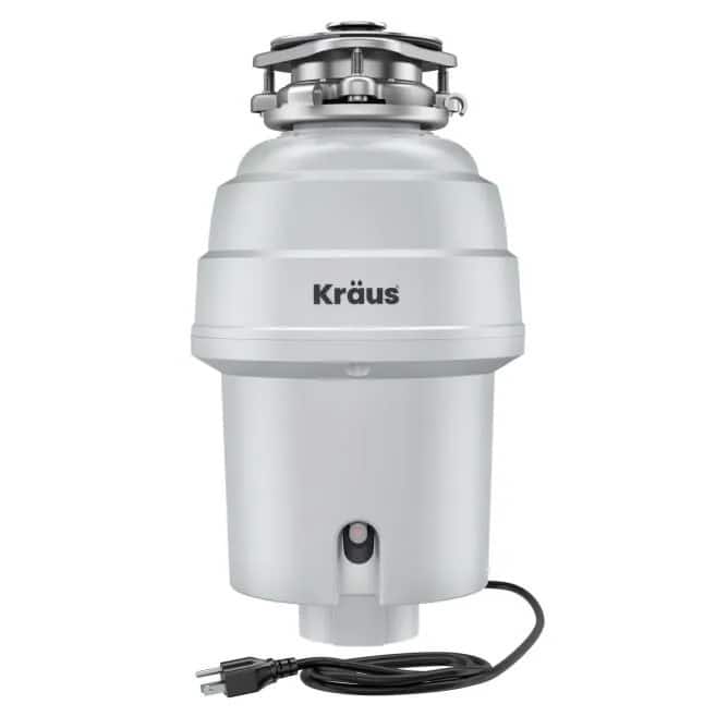 Kraus KWD201-100 WasteGuard 1 HP Continuous Garbage Disposal - Matte Cool Grey - Matte Cool Grey