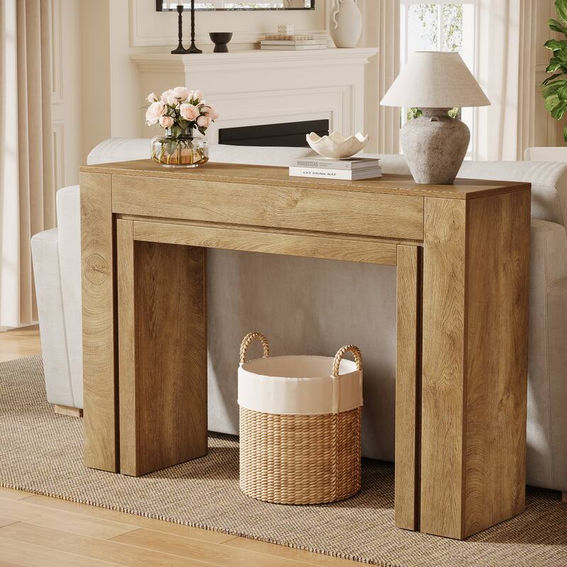 41.3-Inch Farmhouse Entryway Table, Rectangular Console Table