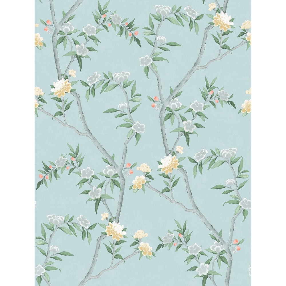 Galerie Wallcoverings Spring Blossom Chinoiserie Floral Vine Non-woven Matte Wallpaper Roll