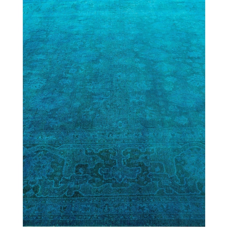 Fine Vibrance One-of-a-Kind Hand-Knotted Area Rug - Blue, 8' 2" x 10' 2" - 8' 2" x 10' 2"