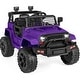 preview thumbnail 1 of 3, 12V Kids Ride On Truck with Remote Control, Spring Suspension - Purple