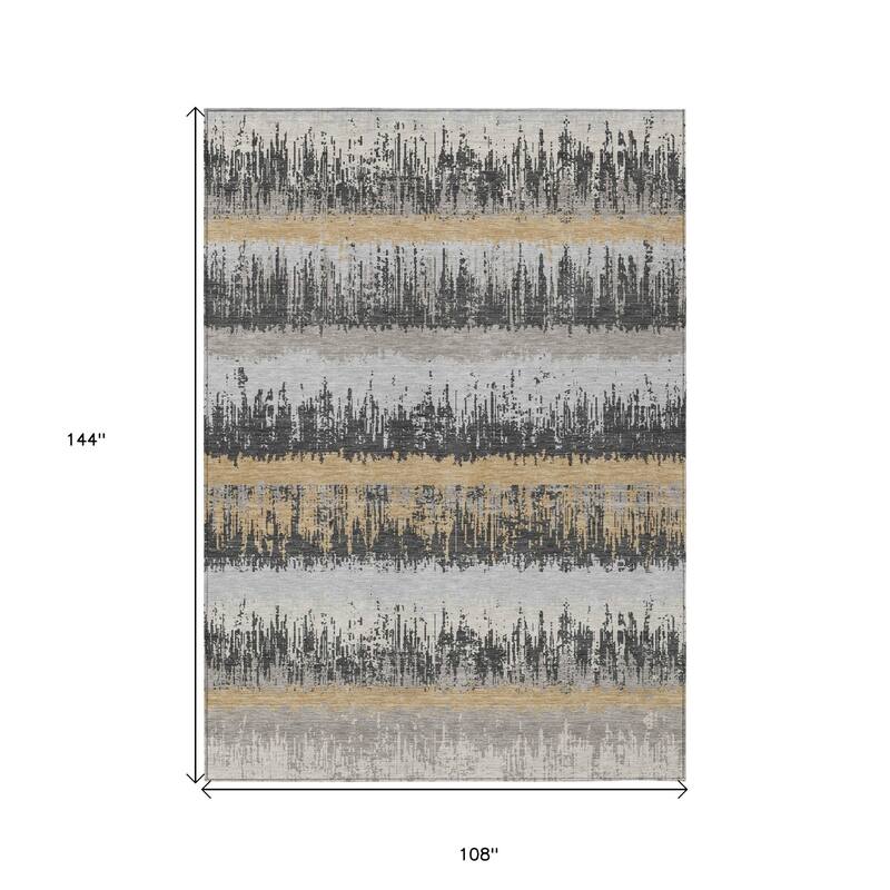 HomeRoots Striped Transitional Rectangle Outdoor Rug
