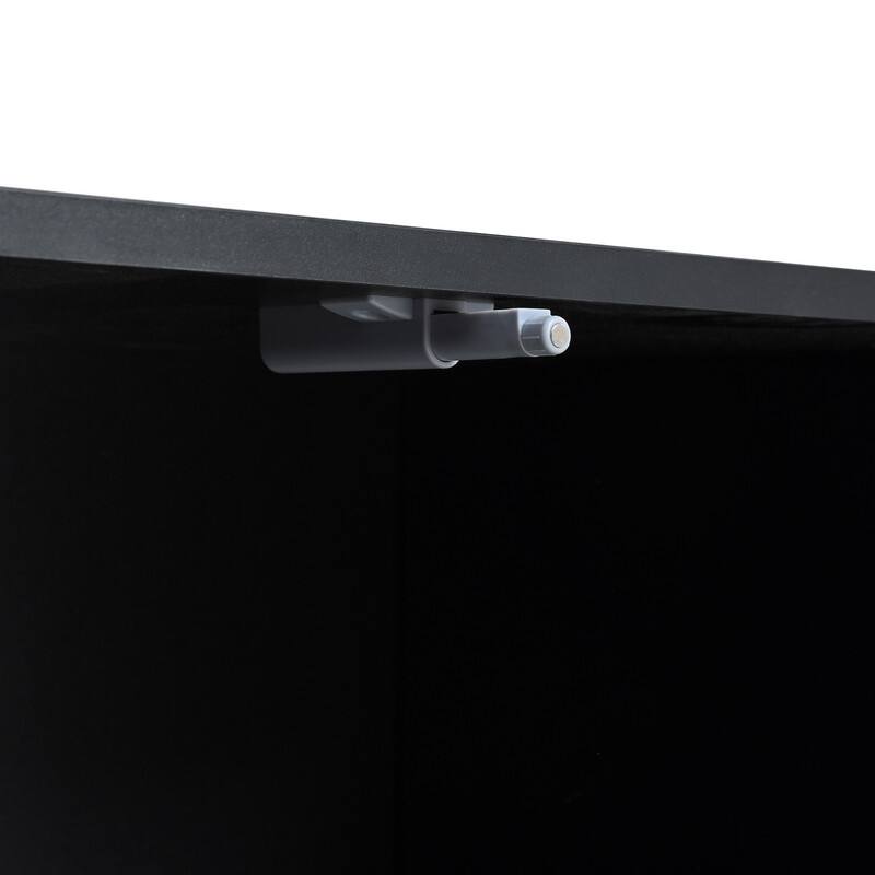 94.4" Modern TV Stand with LED Lights, Fluted Glass Doors & Drawers - Media Console for TVs Up to 100 inches