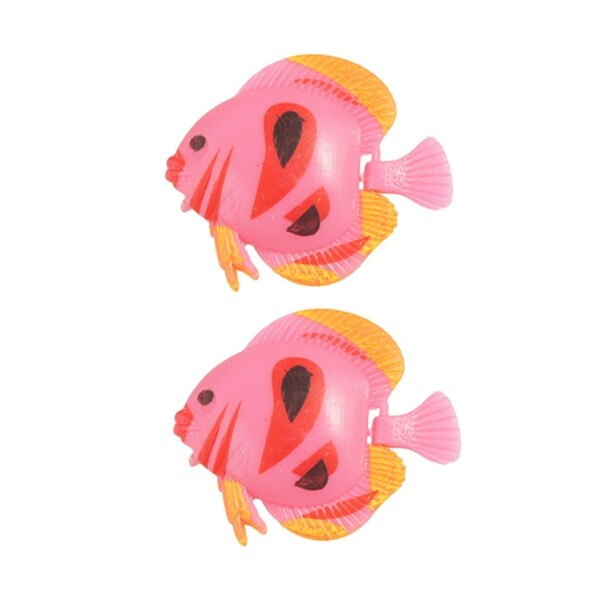 Shop Unique Bargains Aquarium Decor Brink Pink Plastic Lively