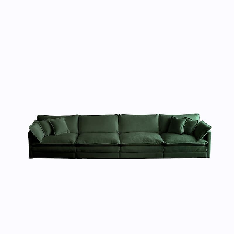 GDFStudio - Silverthorne Chenille 4-Seater Sectional Sofa with Pillow