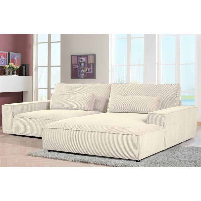 US Pride Furniture 105.52 inch Facing Chaise Sectional Oversize Sofa