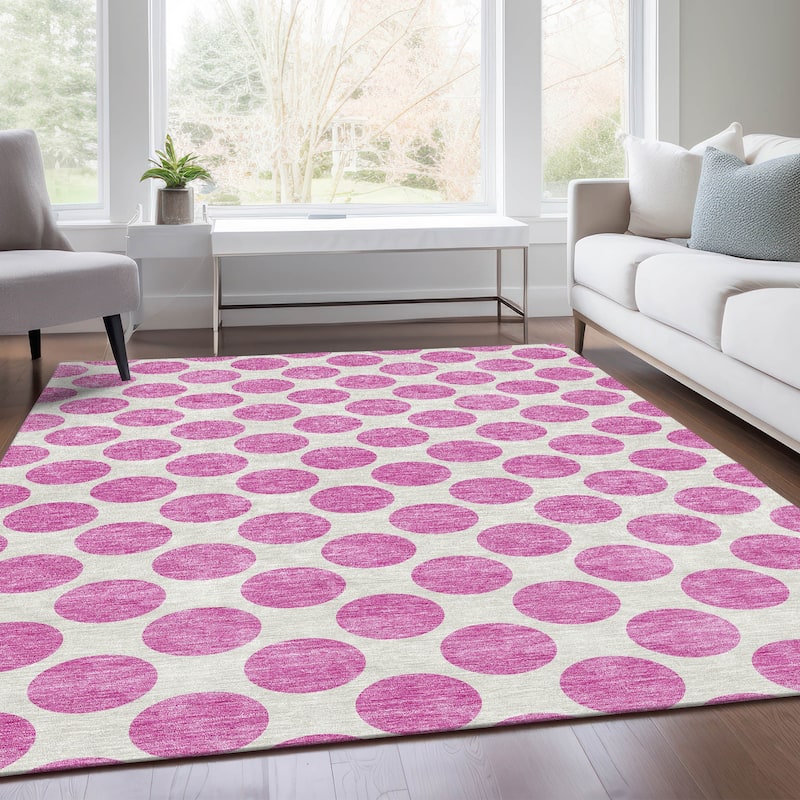 Premium Washable Super Soft Geo Dots Mayfield Rug