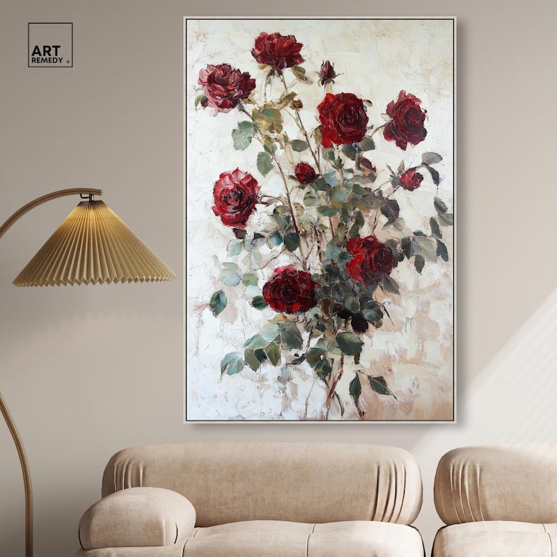 Velvet Vermilion I Canvas by Art Remedy
