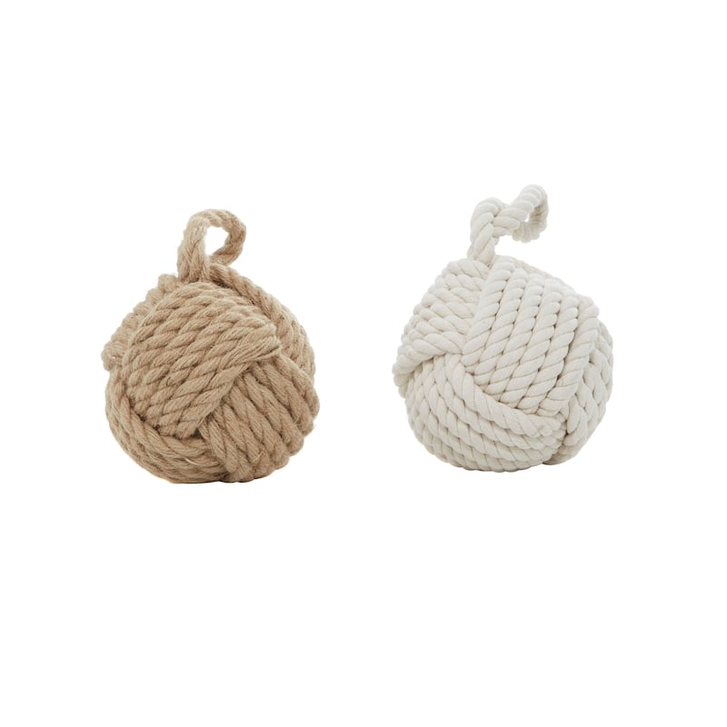 Multi Jute Rope Ball Door Stopper (Set of 2)