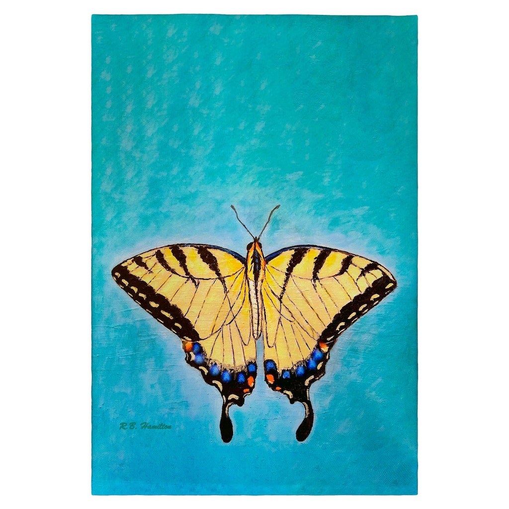 Spreadwing Tiger Swallowtail Butterfly Guest Towel - 20x20