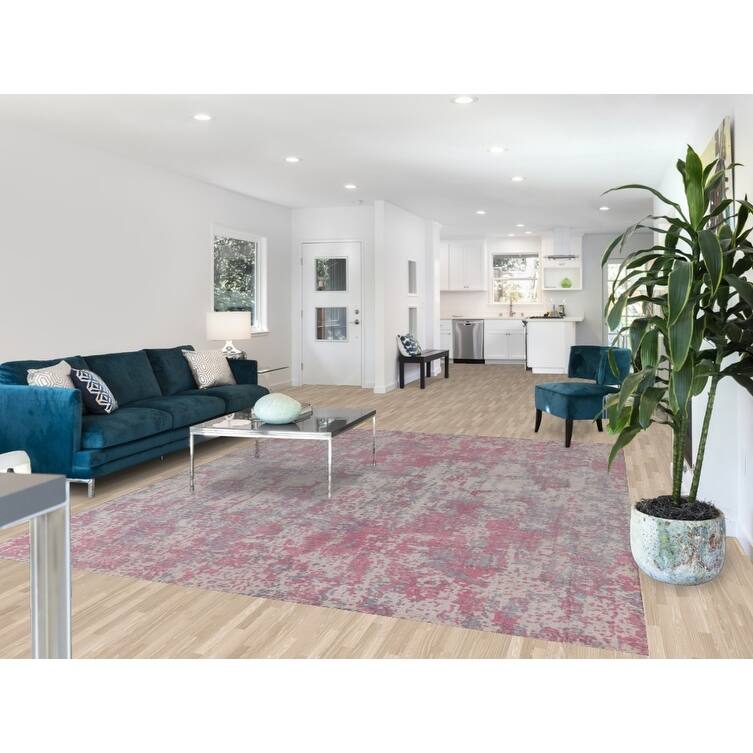 Abstract / Modern Area Rug Hand-Knotted Wool Carpet - 7'11"x 9'11"