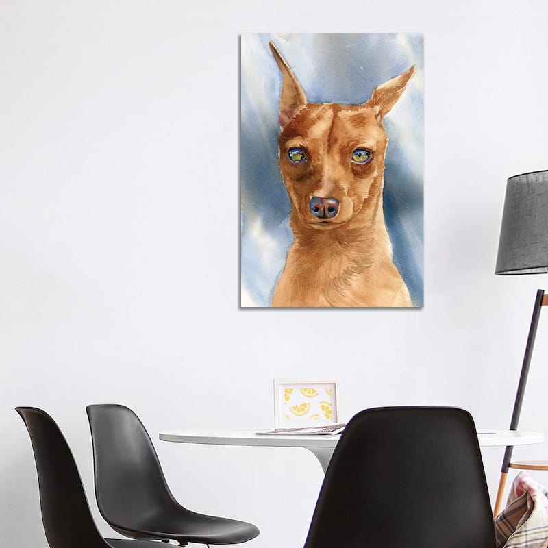 iCanvas "King Of The Toys - Miniature Pinscher Dog" by Judith Stein Canvas Print - 40x26x1.5