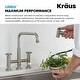 preview thumbnail 70 of 165, Kraus Urbix Industrial Solid Brass Kitchen Faucet