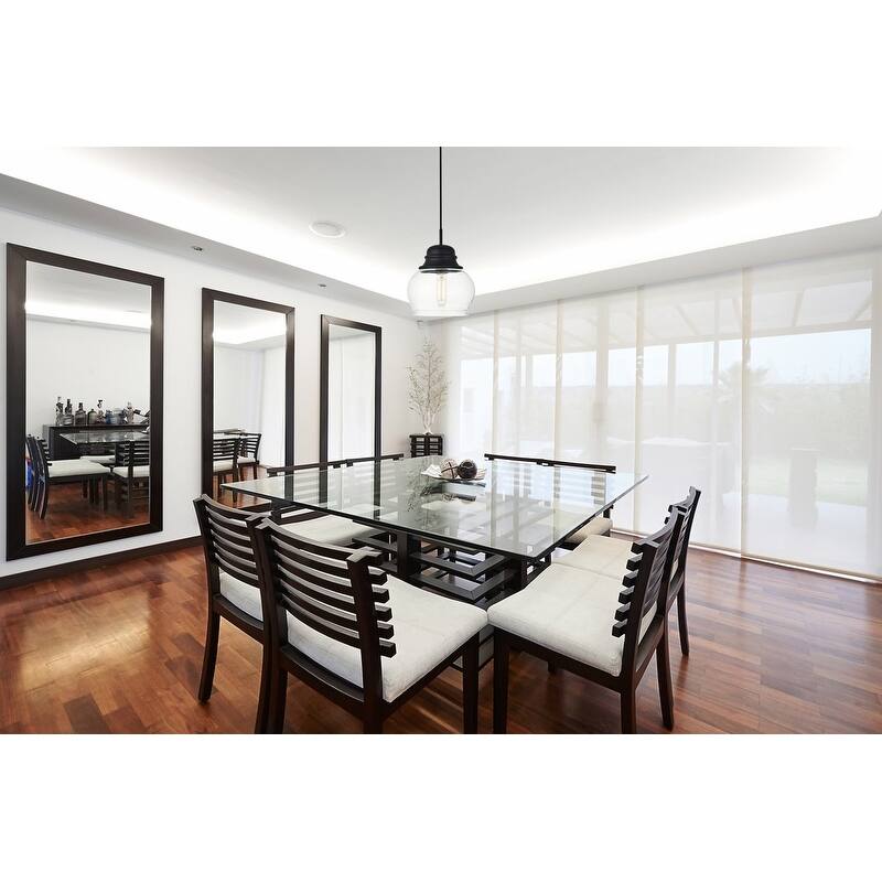 1-Light Pendant with 8 inch Clear Glass - Black