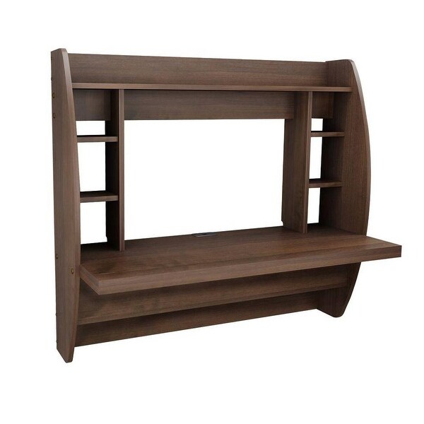 Brown store floating desk