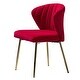preview thumbnail 40 of 105, Luna Modern Glam Upholstered Tufted Back Side Accent Dining Chair with Small Base by HULALA HOME
