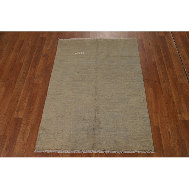 Modern Gabbeh Oriental Rug Hand-Knotted Nursery Wool Carpet - 2'10"x 3'10"