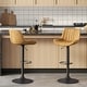 preview thumbnail 16 of 33, Art Leon Adjustable Swivel Barstool (Set of 2) Yellow with Black Base