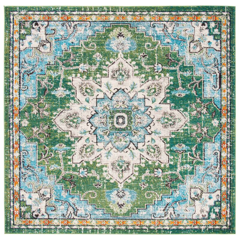 Madison Distressed Rug SAFAVIEH Madison Katelijne Boho Medallion Distressed Area Rug - On Sale ...