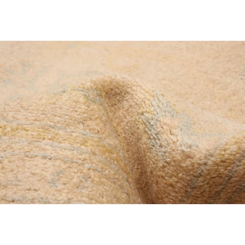ECARPETGALLERY Hand-knotted Peshawar Oushak Ivory Wool Rug - 5'0 x 7'10