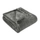 preview thumbnail 47 of 69, Superior Classic Solid Fleece Blanket Plush Medium Weight Full/Queen - Charcoal