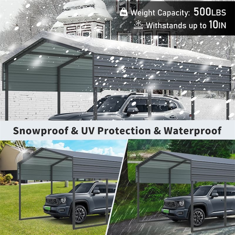 Outdoor Carport,10 X 15 FT Carport,Heavy Duty Carport Canopy
