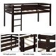 preview thumbnail 6 of 19, Twin Size Wood Low Loft Bed with Ladder and Fence for Kids, Boys and Girls