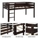 preview thumbnail 6 of 19, Twin Size Wood Low Loft Bed with Ladder and Fence