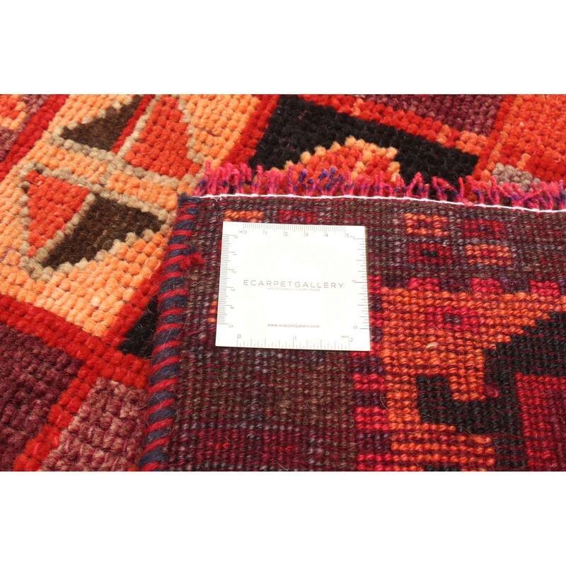 ECARPETGALLERY Hand-knotted Melis Vintage Burgundy Wool Rug - 4'4 x 6'2