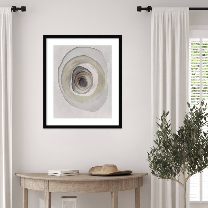 Concentric Layers of Tranquility No. 1 by Hazel J Wood Framed Wall Art Print