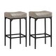 preview thumbnail 1 of 13, Bar Stool Set 2PC(16.1''W*12.2''D*28.7''H) Grey/Black