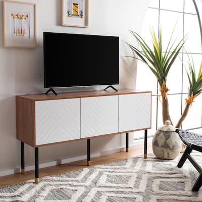 SAFAVIEH Oakley Mid-Century Modern Media 55" TV Stand - 55.1" W x 15.8" L x 29.5" H