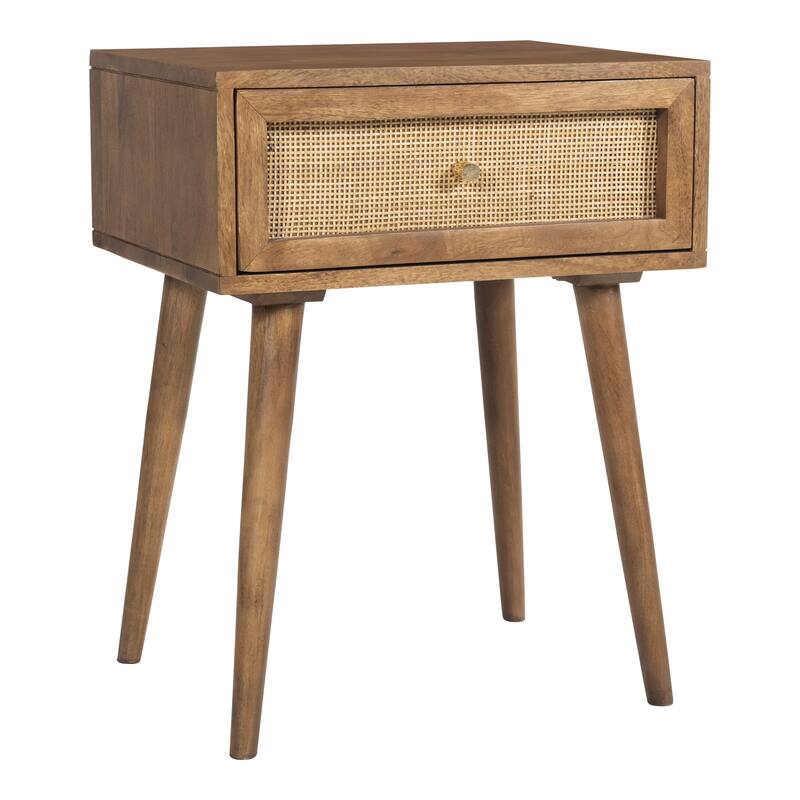 Glenda Solid Wood One-Drawer Nightstand