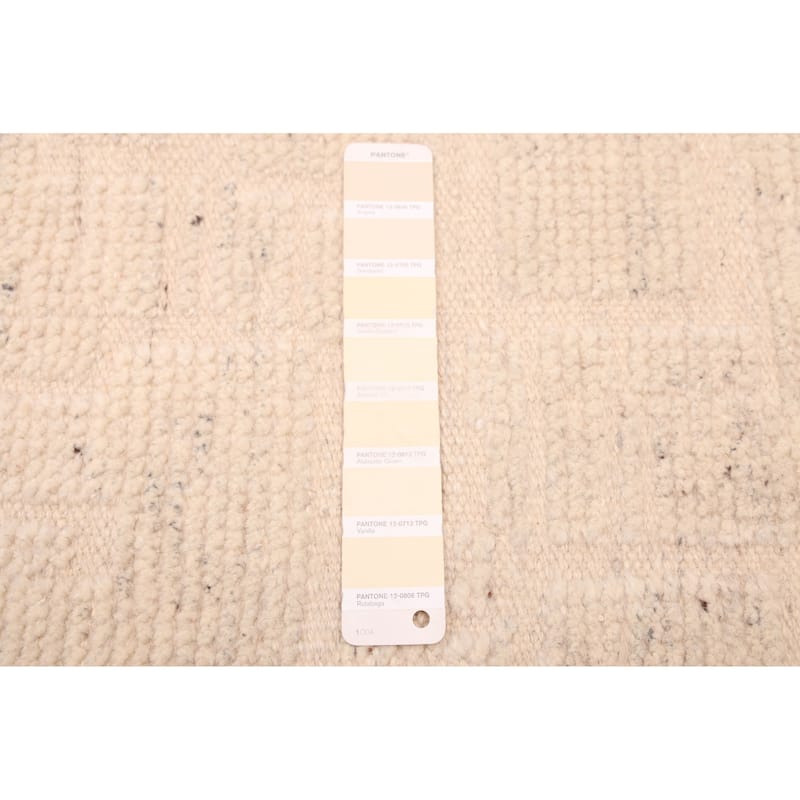 ECARPETGALLERY Hand-knotted Looma Cream Wool Rug - 8'0 x 9'11