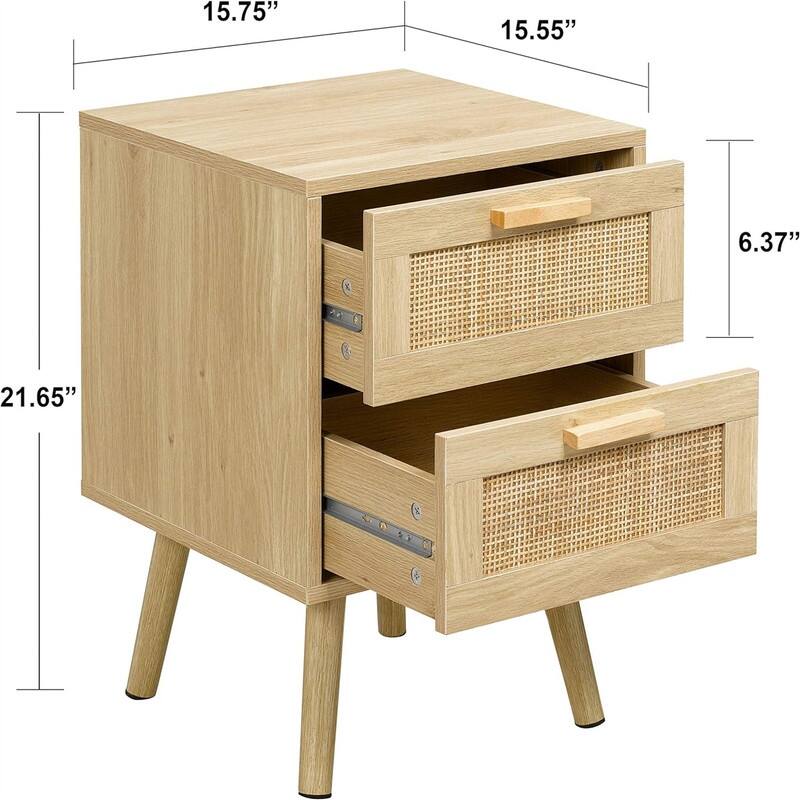 Nightstand with 2 Drawers