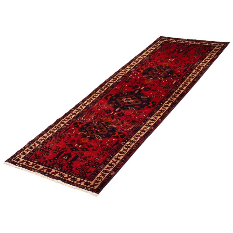 ECARPETGALLERY Hand-knotted Anadol Red Wool Rug - 3'3 x 10'0