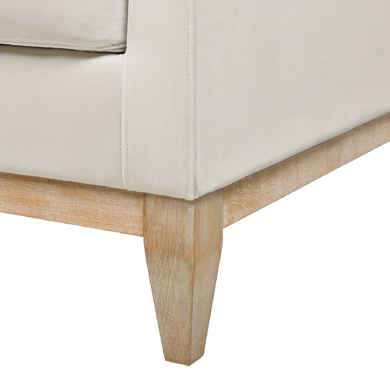 Knox 36" Modern Farmhouse Loose Pillow-Back Arm Chair