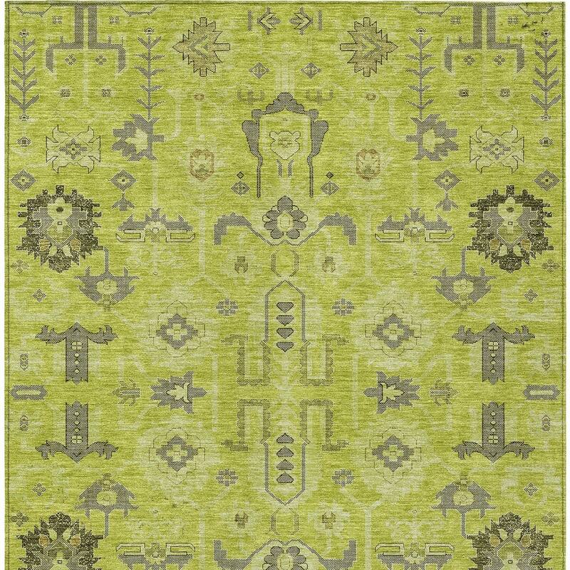 HomeRoots Oriental Traditional Rectangle Outdoor Rug