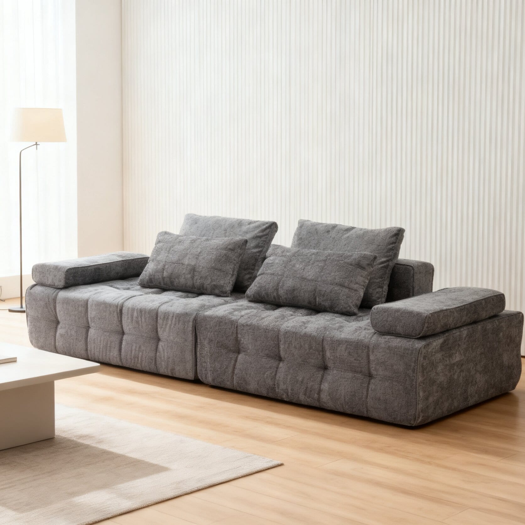 Modular Sectional Sofa Tufted Accent Cloud Couch Deep Seat Loveseat
