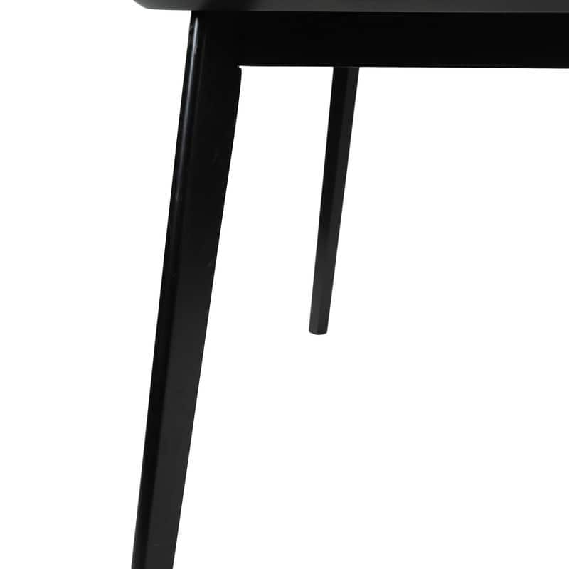 Mid-Century Modern Dining Table with Faux Wood Top & Rubberwood Legs, 59" Retro Kitchen Table