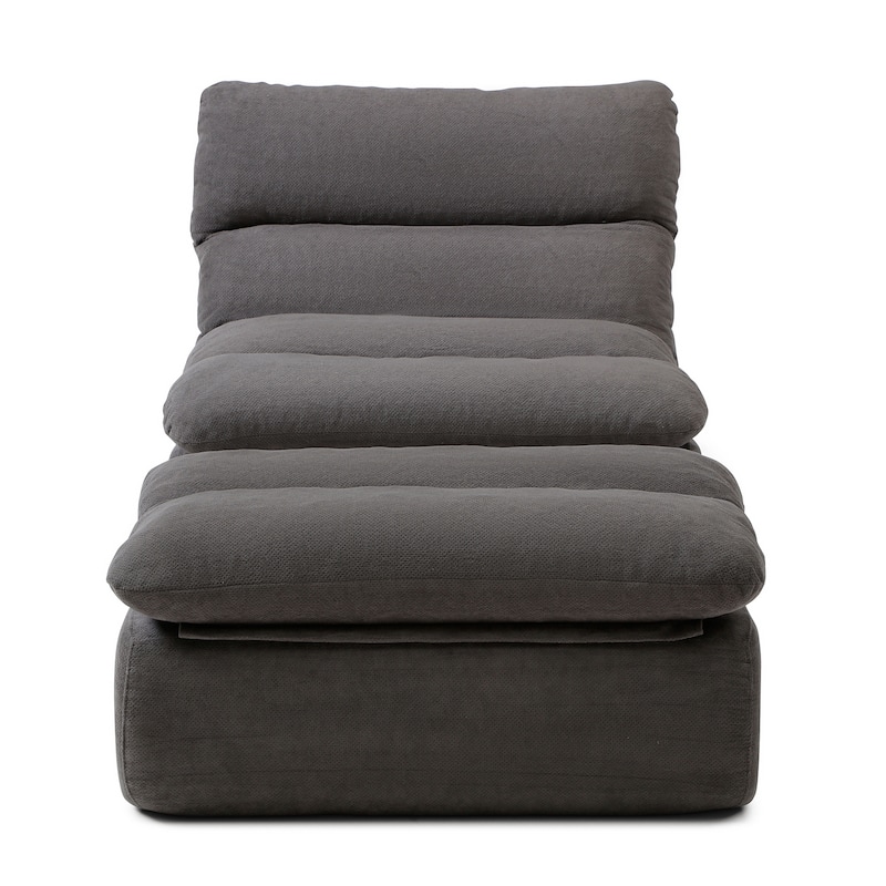 32"Bean Bag Chair with Ottoman, Big Chaise Lounge Chairs for Adults,Tufted Upholstered Lazy Sofa